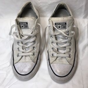 CONVERSE.  8  Women’s.  White & Black stripes.